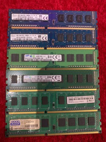 ОЗУ DDR3 4Gb 1333 1600 Samsung Hynix Goodram Intel/AMD для ПК