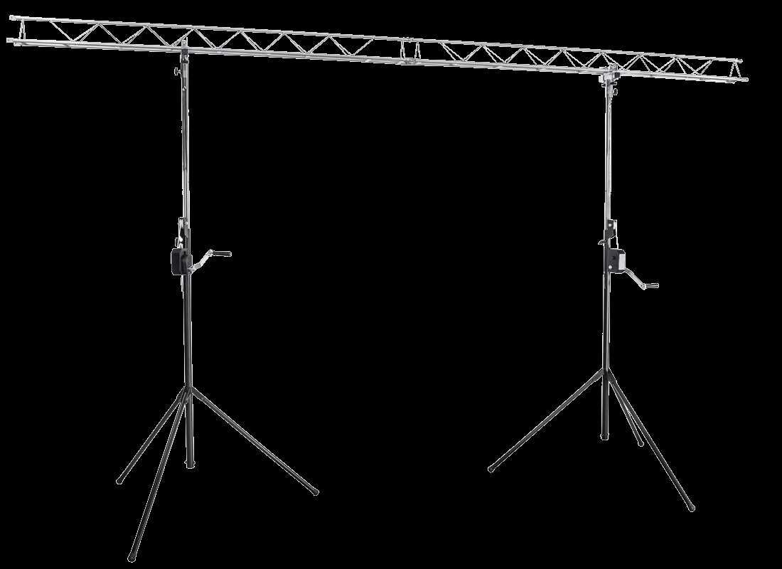 2Pares Suporte P/ Luzes 2 Barras Manivela 1.5-3m 12 Aparelhos