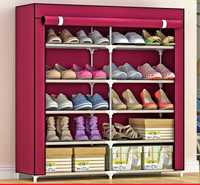 Тканевый двойной полка-шкаф стеллаж органайзер для обуви Shoe Cabinet