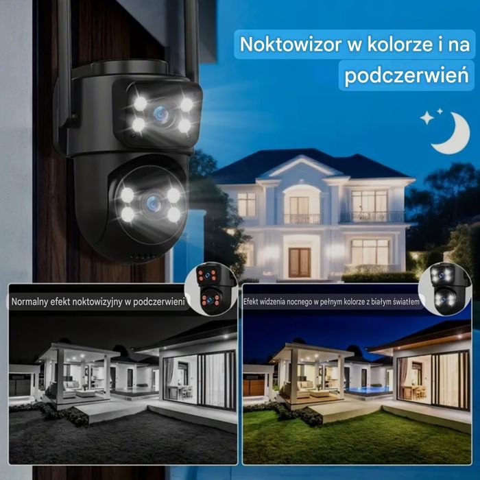 Kamera WIFI Obrotowa 6MP Dwa Obiektywy IP65