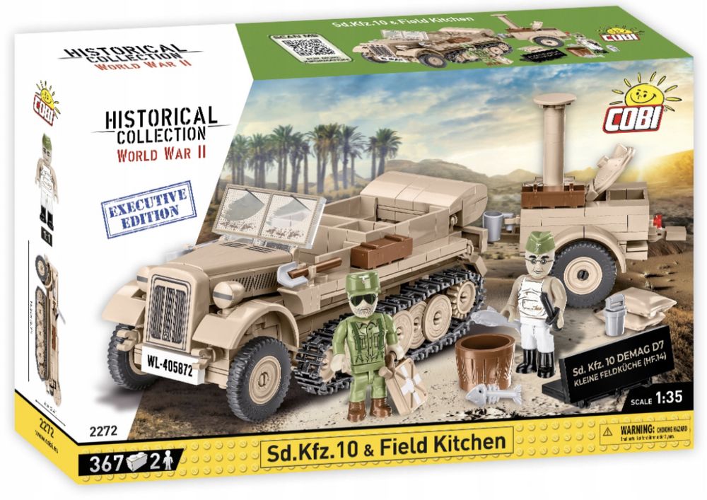 Klocki Cobi 2272 Sd.Kfz 10 Demag D7 + kuchnia HF14