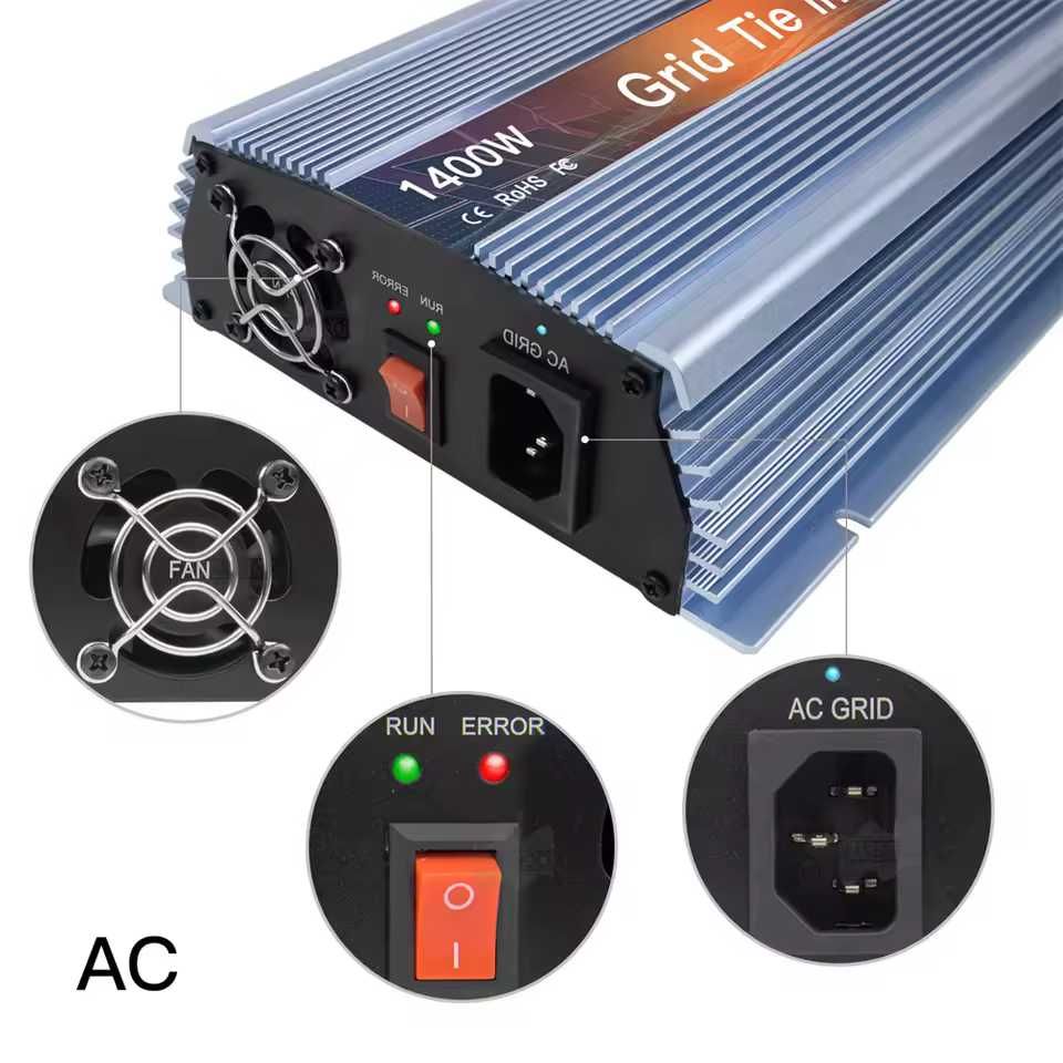 Inversor Grid Tie 1400w 36V (20-50VDC)