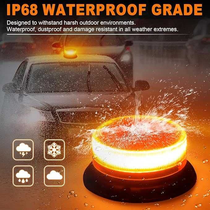 lampa ostrzegawcza DINFU 12-24V odporna na warunki atmosferyczne