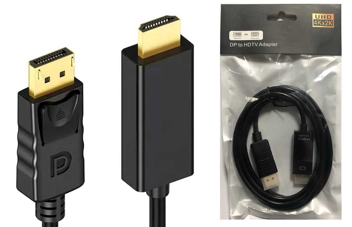 Kabel DisplayPort DP na HDMI 4K 1.8m * Video-Play Wejherowo