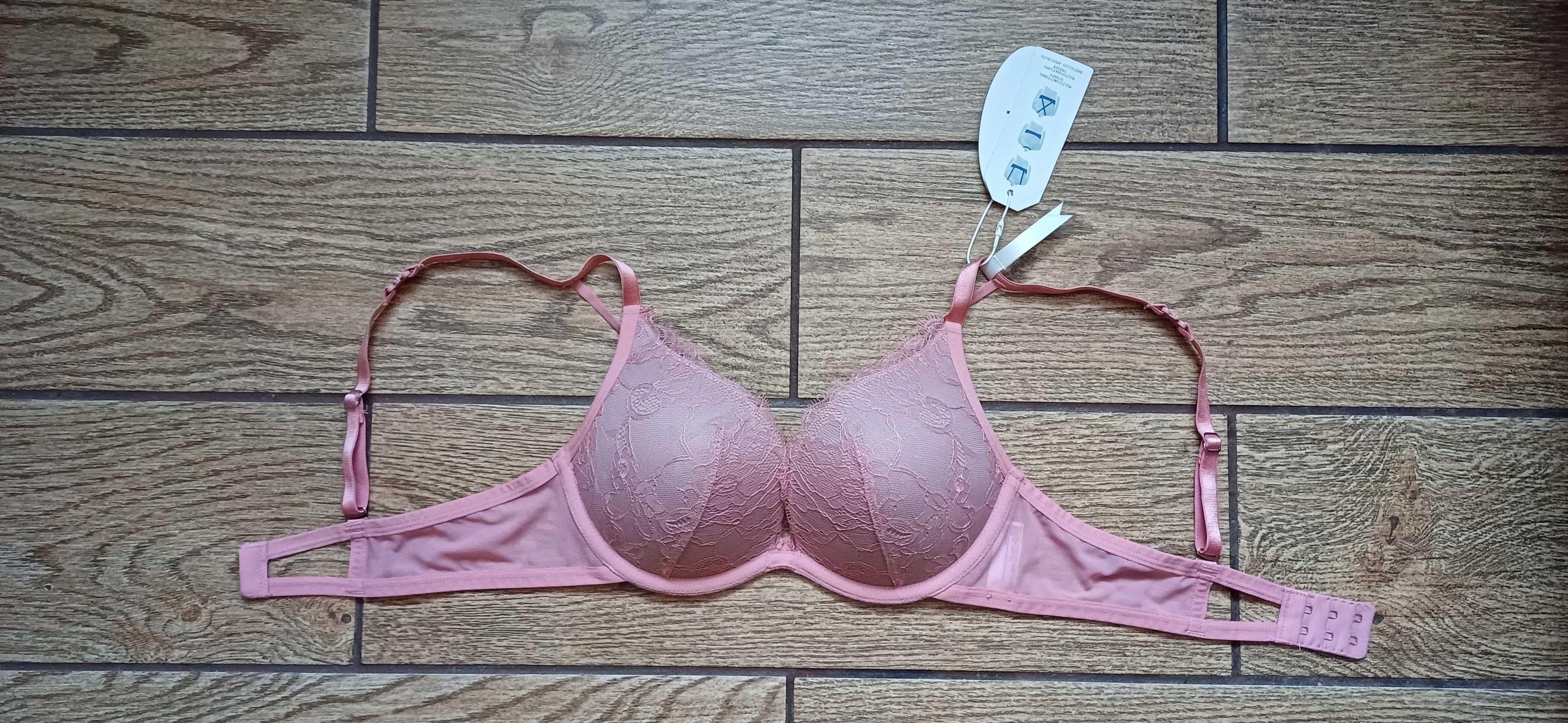 Nowy różowy biustonosz EDC by Esprit r. 75 B push up