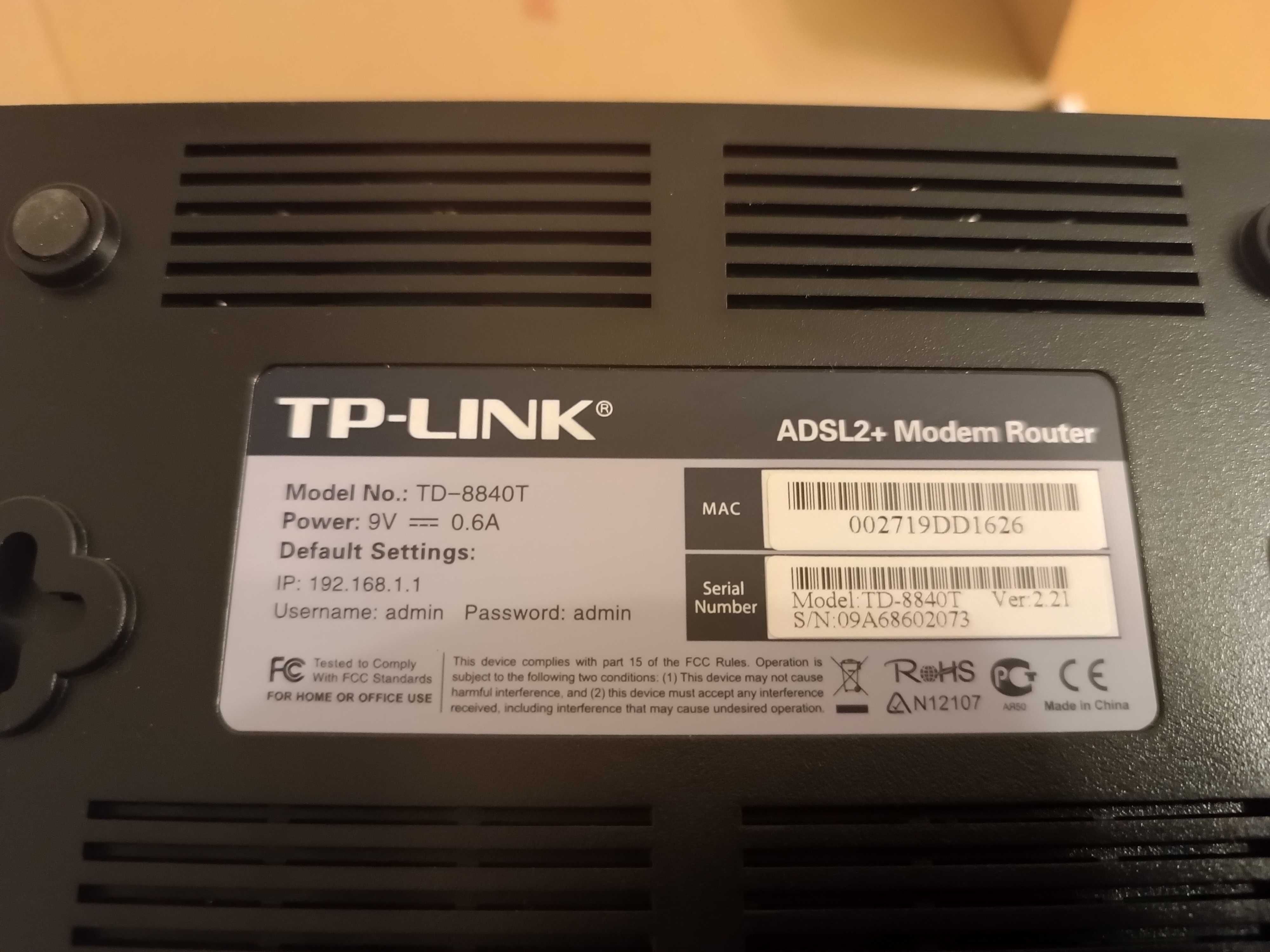 Modem TP-Link TD-8840T