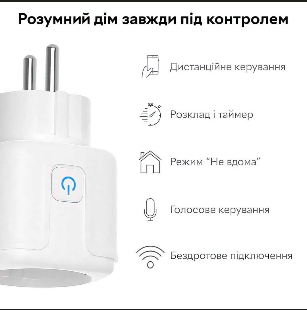 Розумна розетока RZTK 16A Tuya Smart