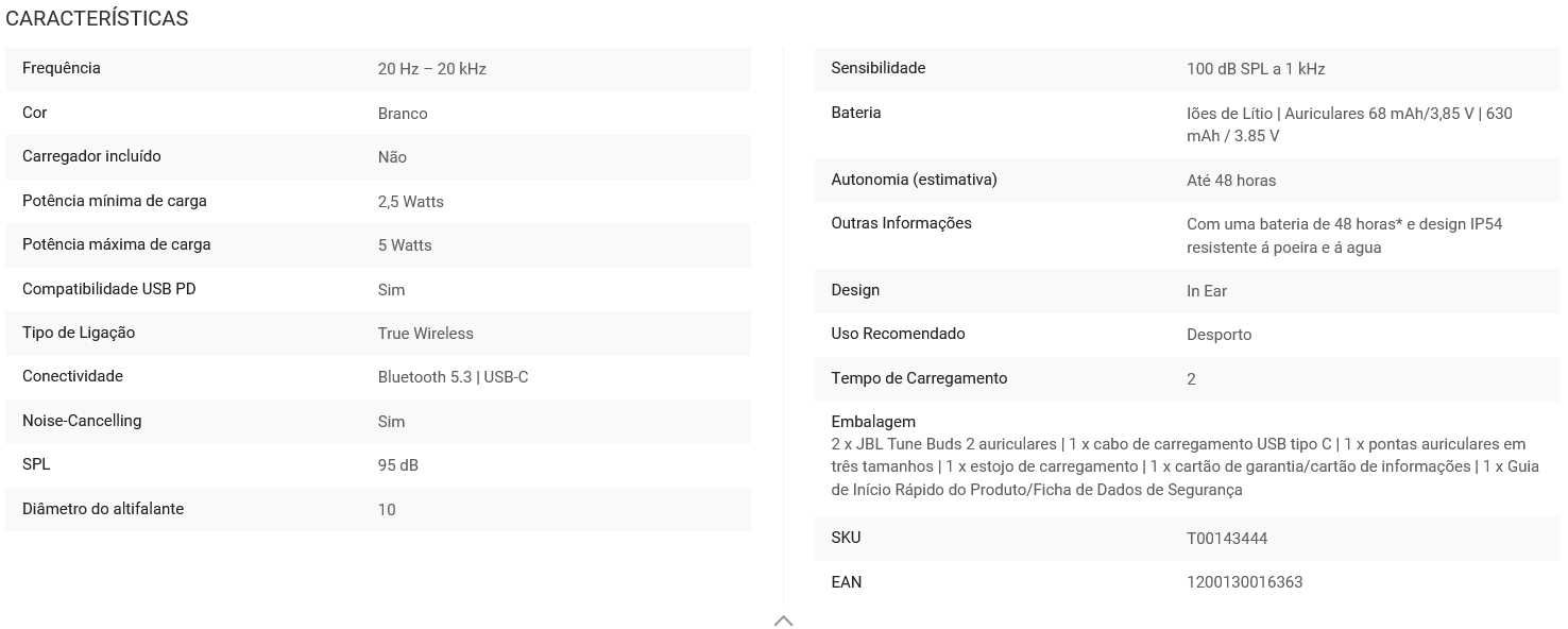 Auriculares Bluetooth - JBL BUDS 2 - c/ garantia