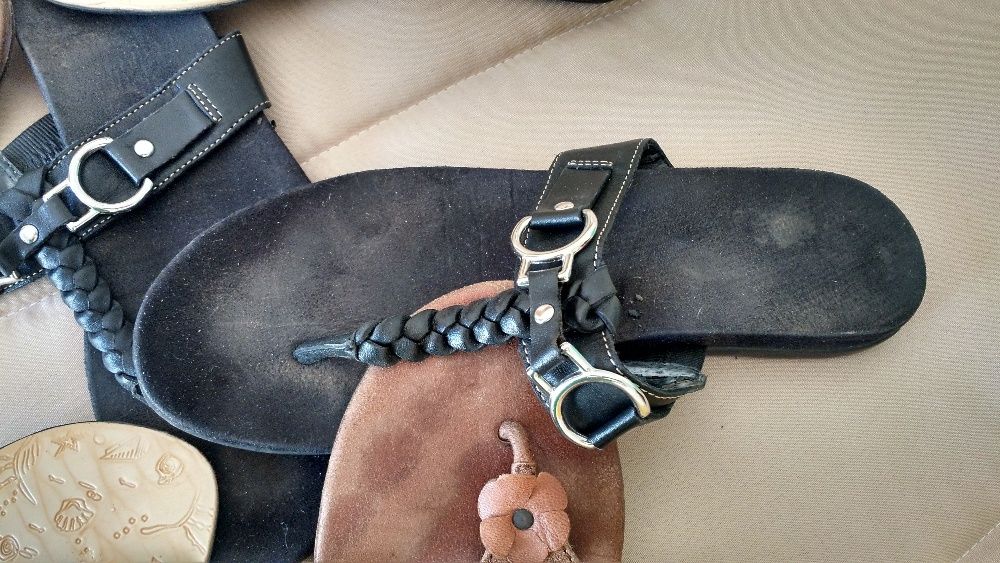 3 pares chinelos/sapatos NR 36/37