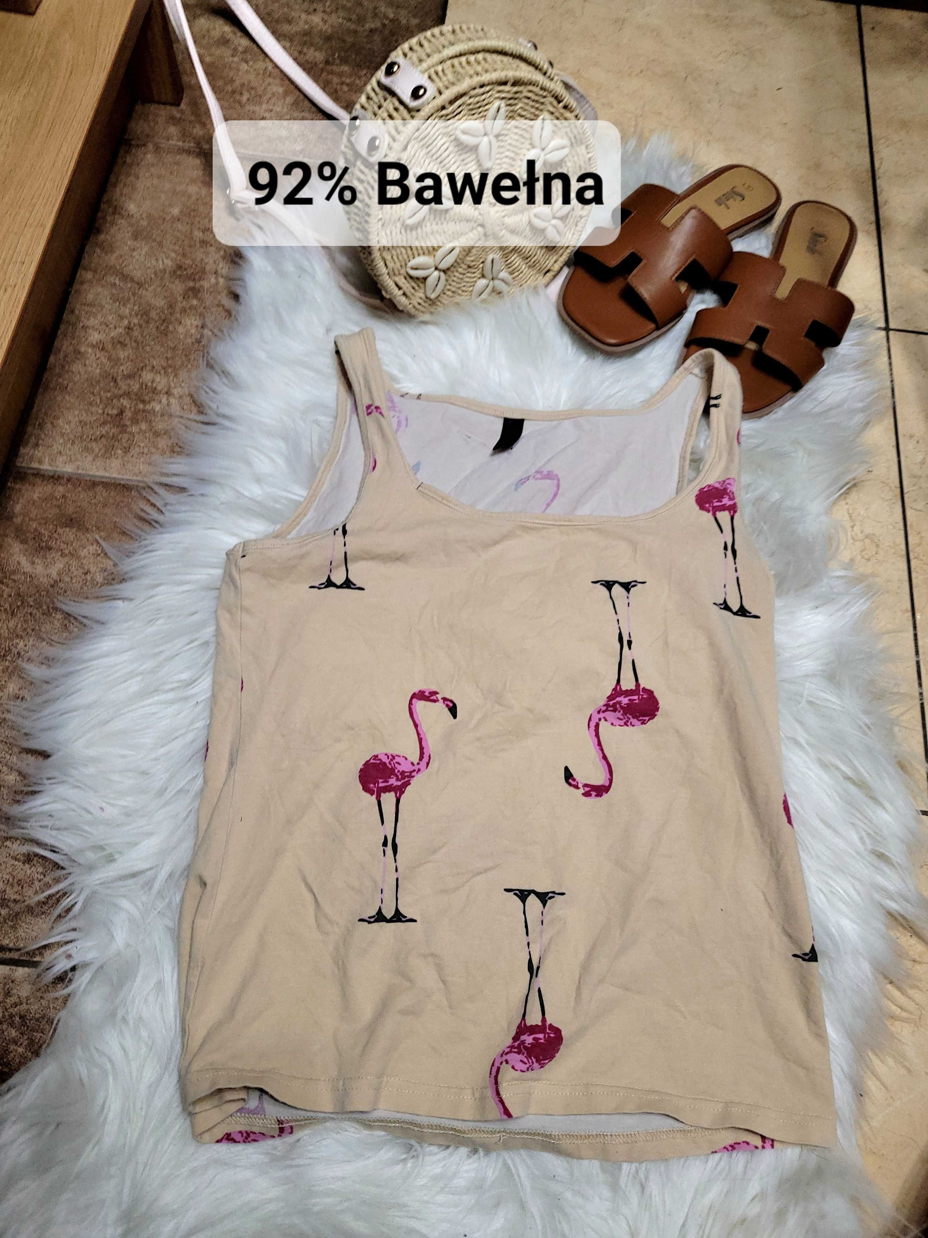 Beżowa bawełniana  cappuccino bluzka flaminki lato wakacje  Vero Moda