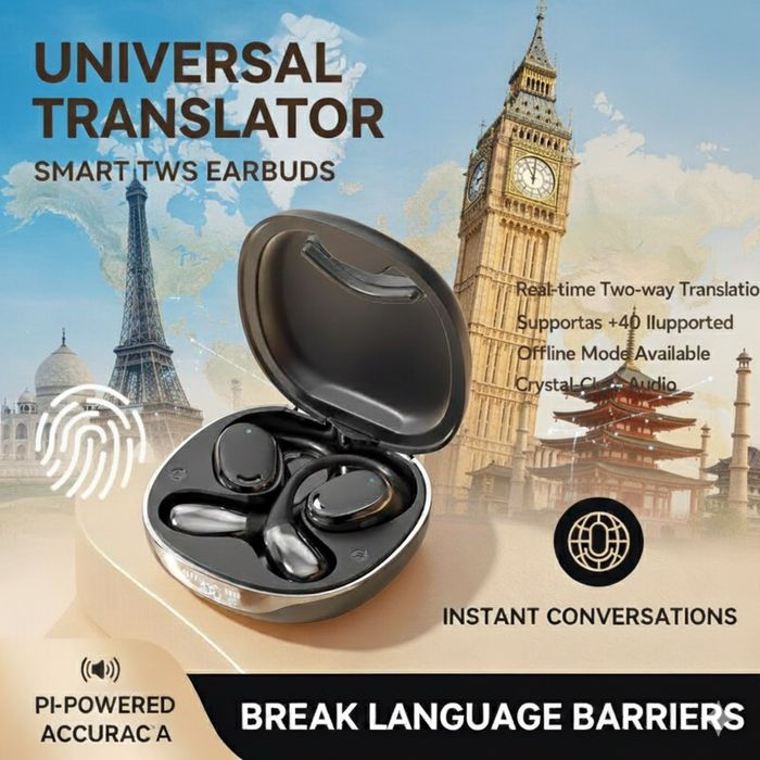Auriculares Tradutor Com + de 100 Idiomas