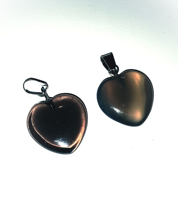 KWARC DYMNY XXL 3 cm naturalny minerał kamien Druidów serduszko naszyj