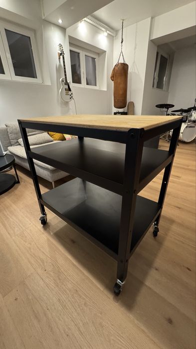 Mesa estante Rack c/ rodas prateleiras p/ Terrario 84cm X 54 x 88cm