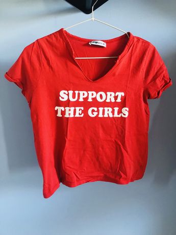 Koszulki xs / s czerwona fioletowa t-shirt bluzka