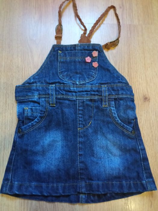 Sukienka ogrodniczka jeansowa Reserved r.92