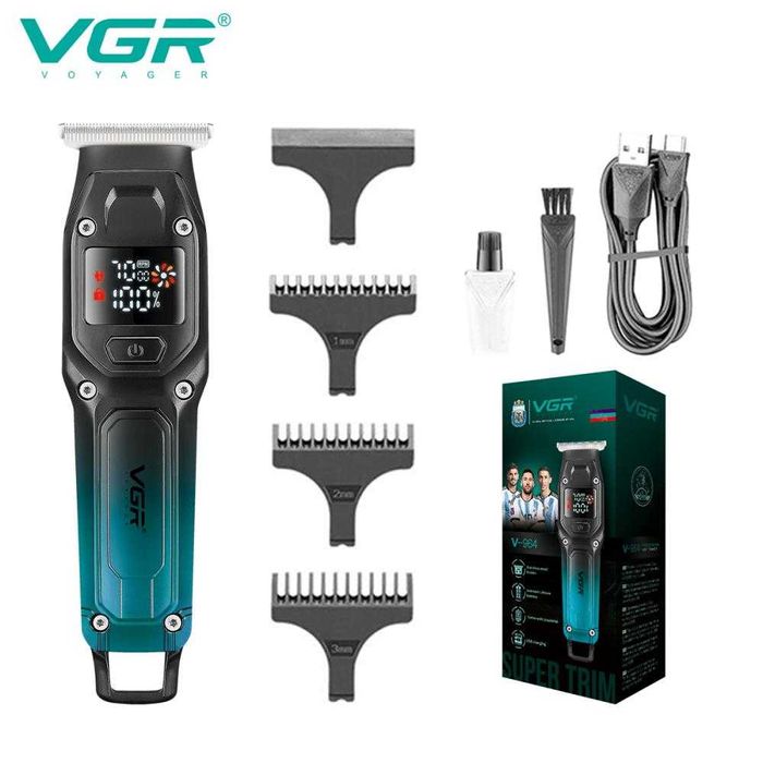 Тример VGR V-964 GREEN, 7000 RPM, 4 насадки, LED display