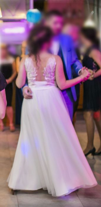 suknia ślubna ANIOŁ Dama Couture kolor ivory angel + peleryna !