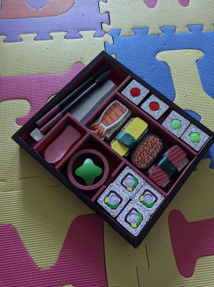 Sushi box, em madeira, caixas de sushi de brinquedo