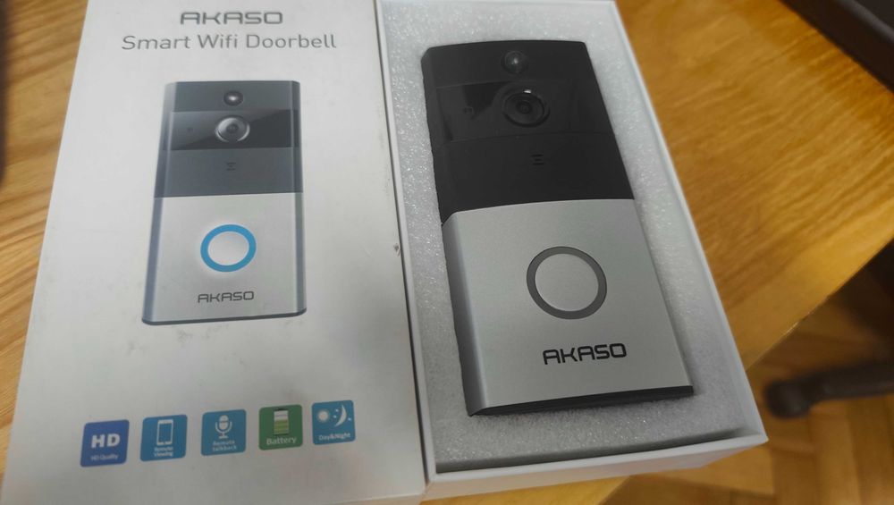 Wideodzwonek Akaso Smart WiFi bezprzewodowy | Nowy, komplet z aku.