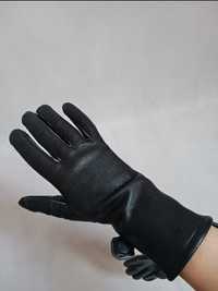 Rękawiczki skórzane czarne rozmiar 7