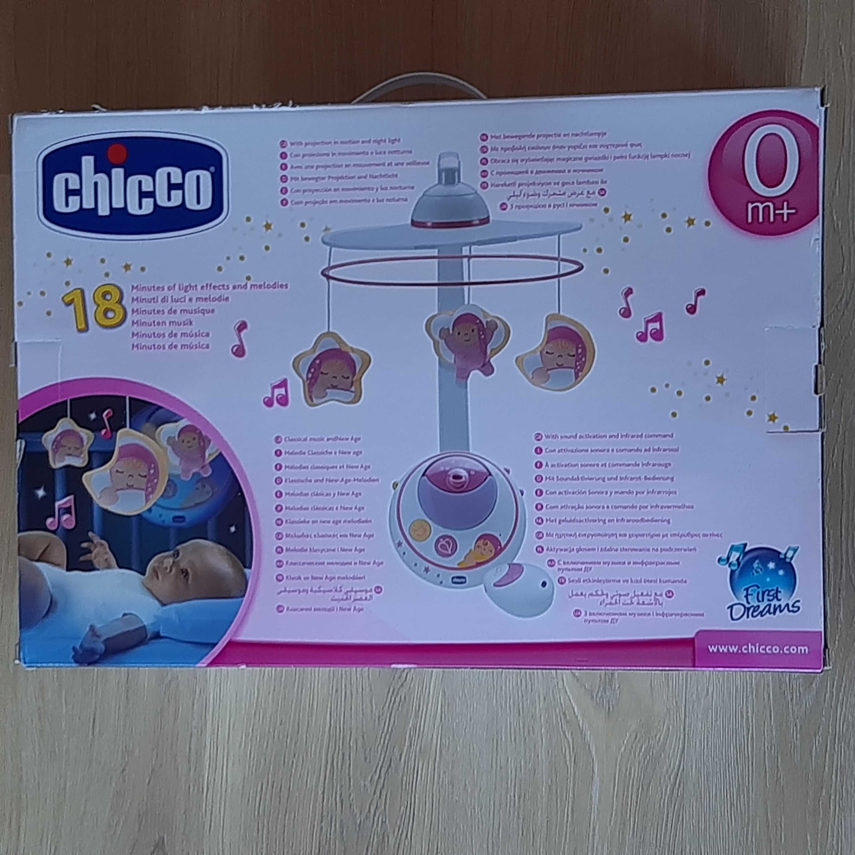 NOVO Chicco Móbile First Dreams Estrelas Mágicas Rosa