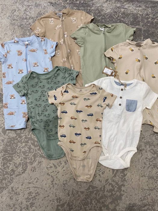 H&M, Kappal, Newbie Комплект бавовняного одягу 80-го розміру,