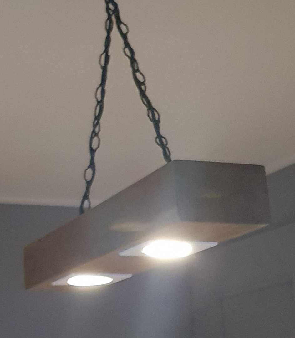 Lampa wisząca, żyrandol dębowy