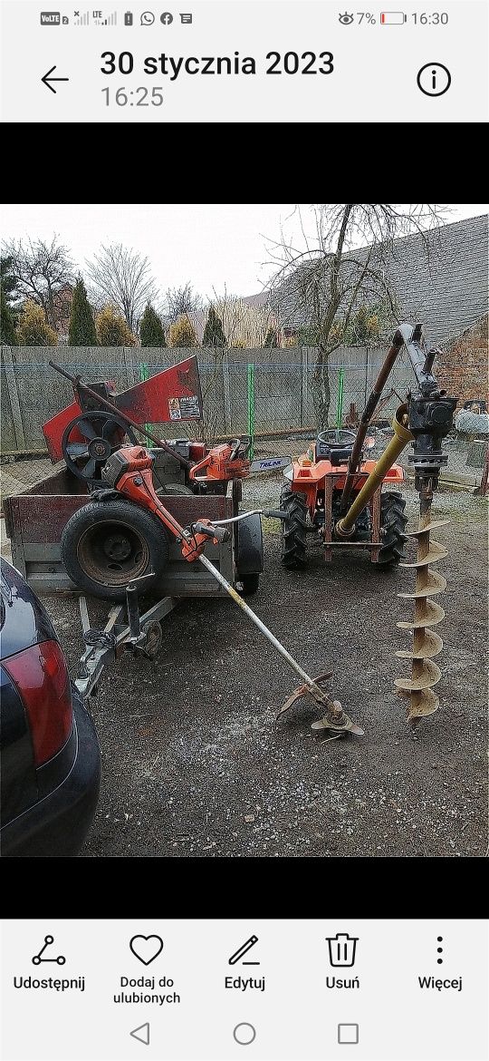 Rębak60/h Koszenie trawy Glebogryzark.Wycinka drzew Wiertnica