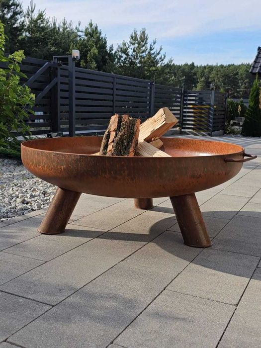 Duże Palenisko ogrodowe XL 100 cm Stal Corten grubość 3mm + Gratis