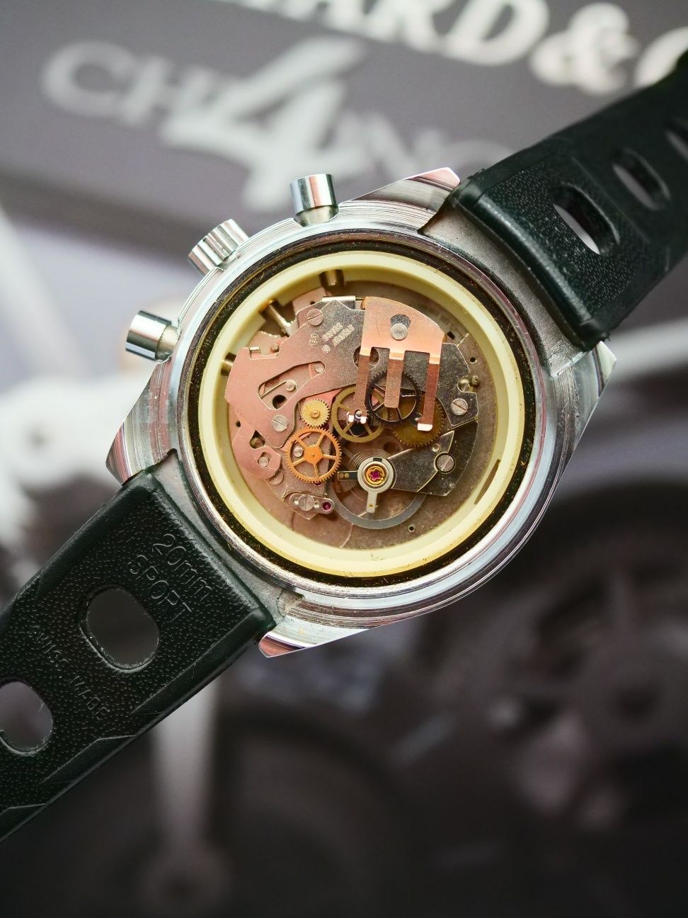 Meister Anker stary zegarek vintage mechaniczny chronograph NOS