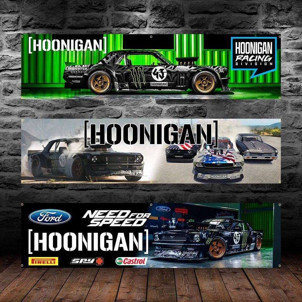 Hoonigan Flaga z nadrukiem 45x180 cm