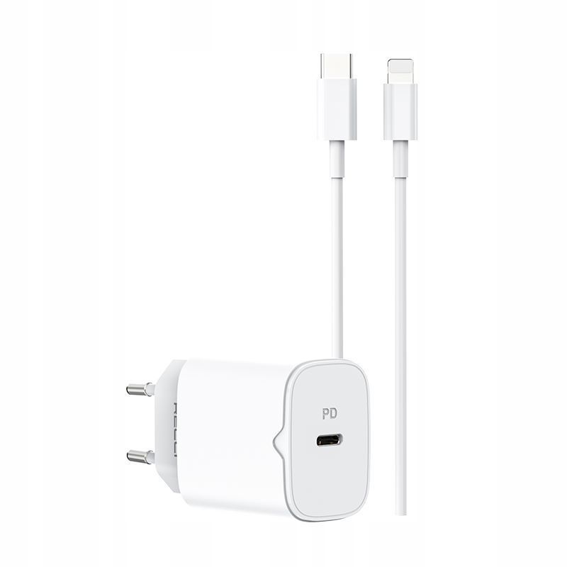 Szybka Ładowarka Sieciowa Usb C 20W Pd Qc 3.0 + Kabel Lightning