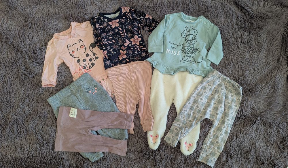 Paka dla dziewczynki zestaw ubrań 1-3 miesięcy
