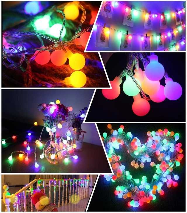 Światła ogrodowe lub pokojowe RGB 100LED 13m PILOT girlanda DISCO DJ