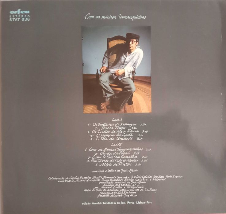 José Afonso	- - - - -		Com as Minhas Tamanquinhas	- - - - -	LP