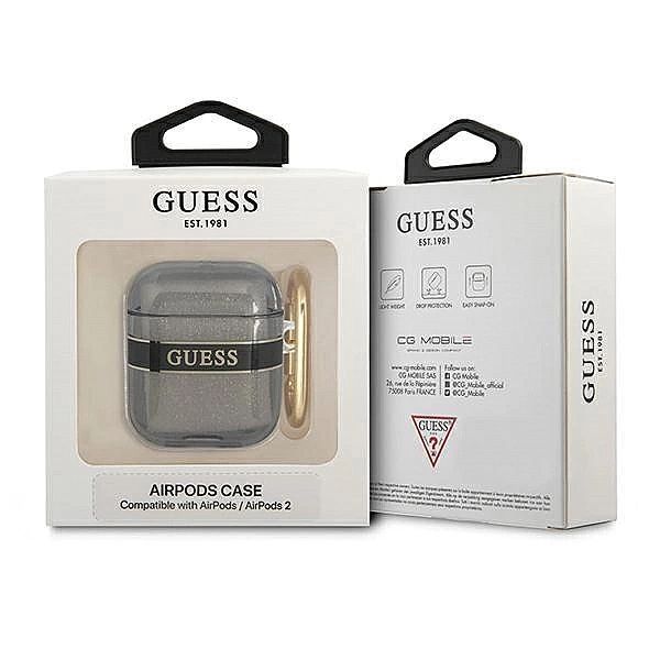 Etui Guess Strap Collection na AirPods 1/2 - czarne