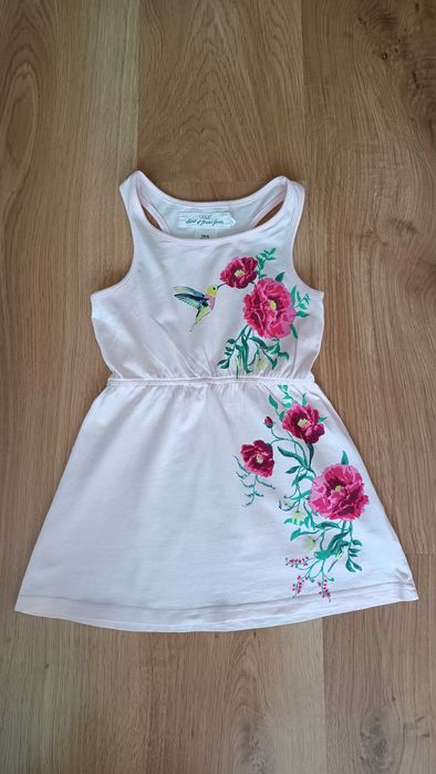Sukienka letnia różowa H&M, rozmiar 92