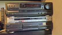 Amplituner + CD Technics + Dvd mp3 Pioneer + kolumny Quadral