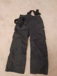 Spodnie narciarskie siwe z szelkami - 110/116cm