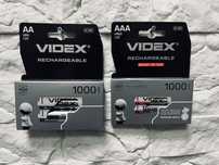 АКУМУЛЯТОРИ батарейки VIDEX R3 R6 AA AAA 1000/1200mAh аккумуляторы