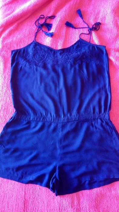 Macacão vestido calção completo tamanho M