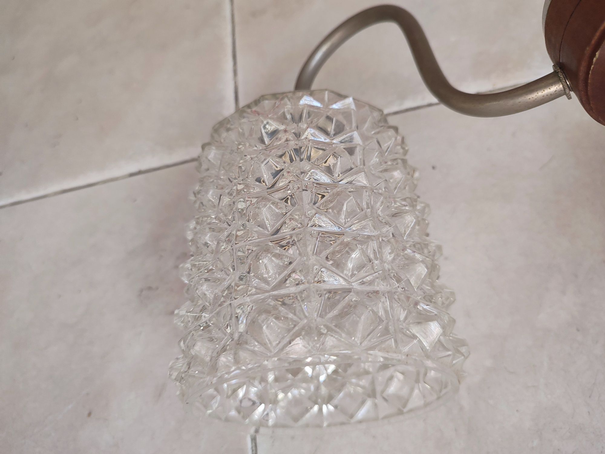Candeeiro vintage arte deco retro a funcionar