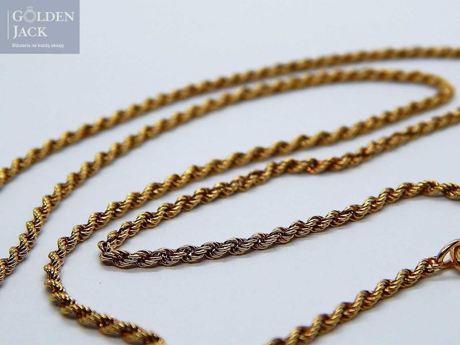Złoty łańcuszek splot Korda złoto pr. 750 długość 52 cm 8,19g