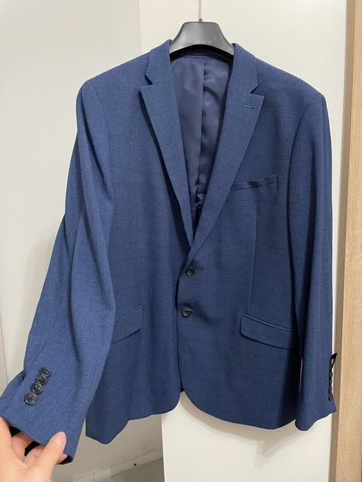 Garnitur granatowy slim fit 56/58