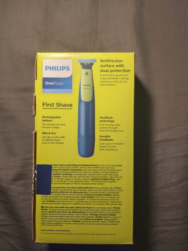 Philips one blade first shave