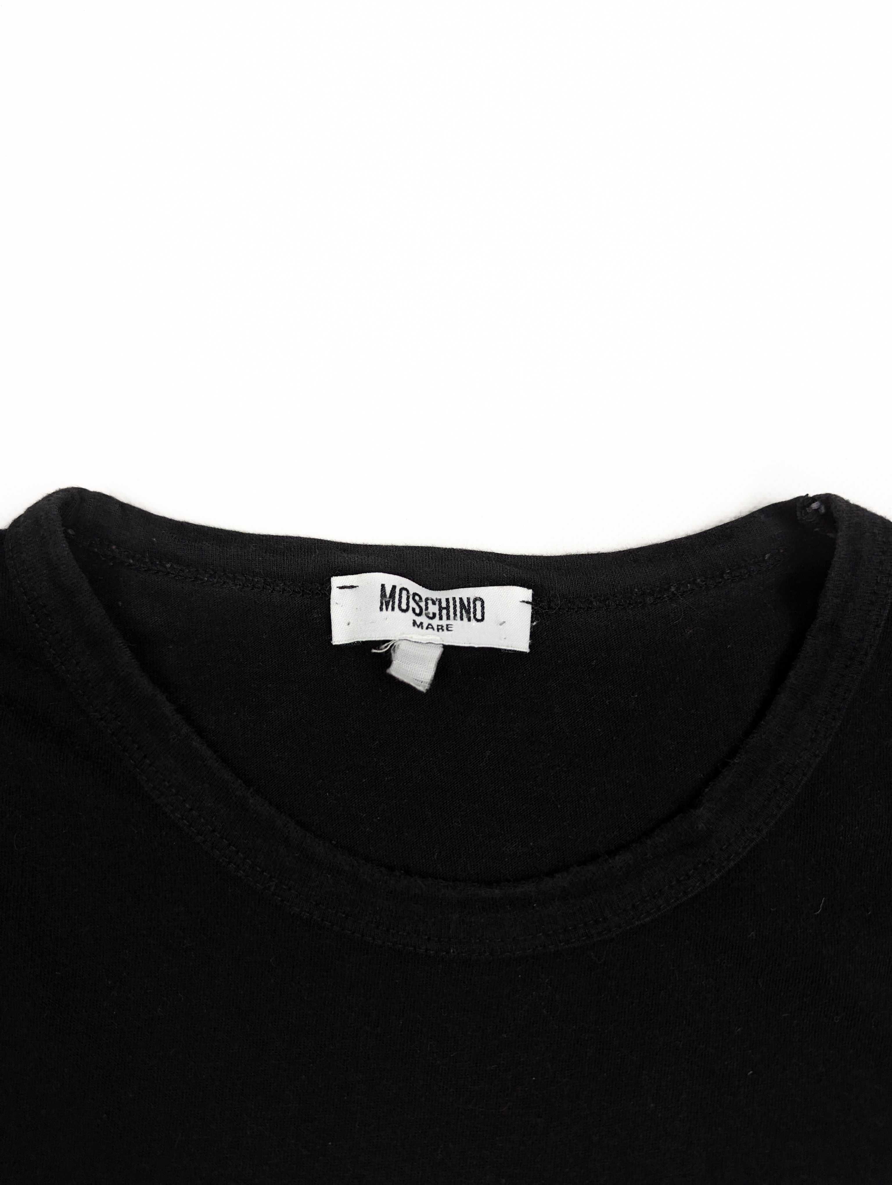 Moschino czarna koszulka t-shirt M logo