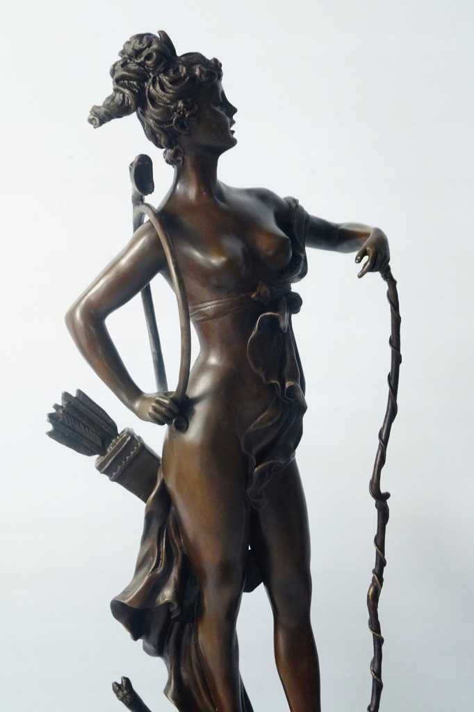 DIANA ARTEMIDA Bogini łowów figura myśliwstwo brąz