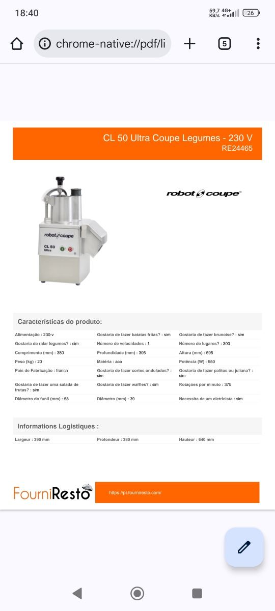 Robot Coupé CL 50 Ultra E