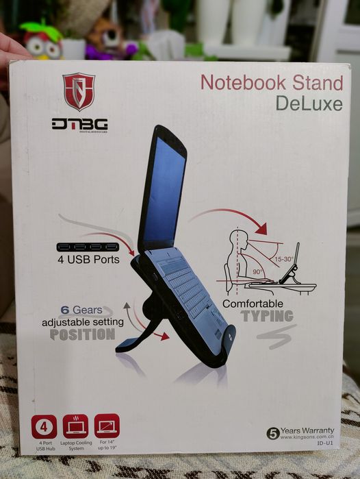 Подставка для ноутбука с вентиляцией и USB хабом DTBG