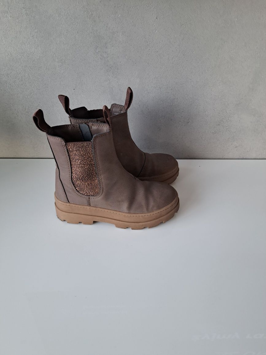 Botki jesienne przejściowe dla dziewczynki h&m buty 27 sztyblety